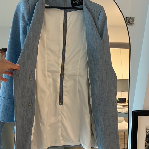 Balmain blazer size S (0-2) light blue - Picture 9 of 17